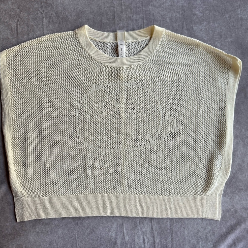 Cream Knit Sleeveless Top